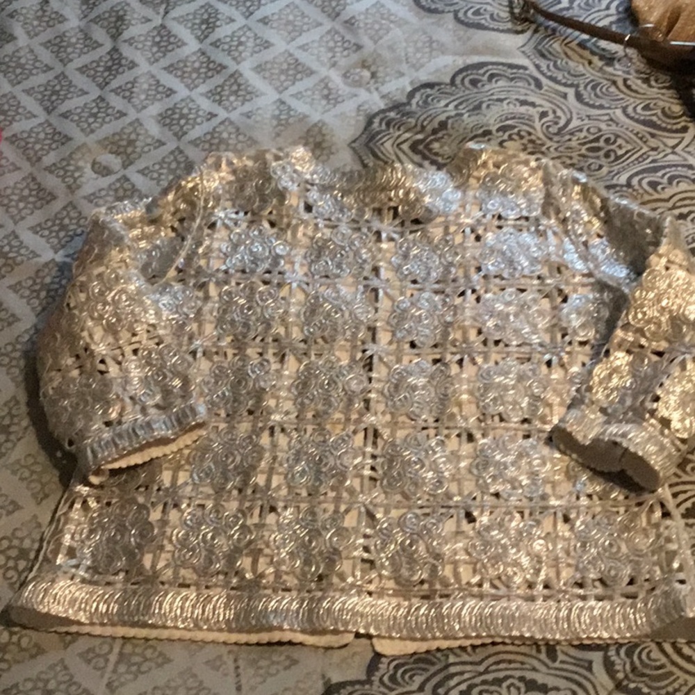 Chico’s Silver Lam Evening Jacket - image 7